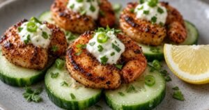 Cajun Shrimp Cucumber Bites
