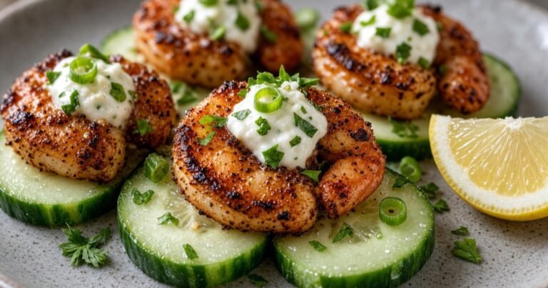 cajun shrimp cucumber bites