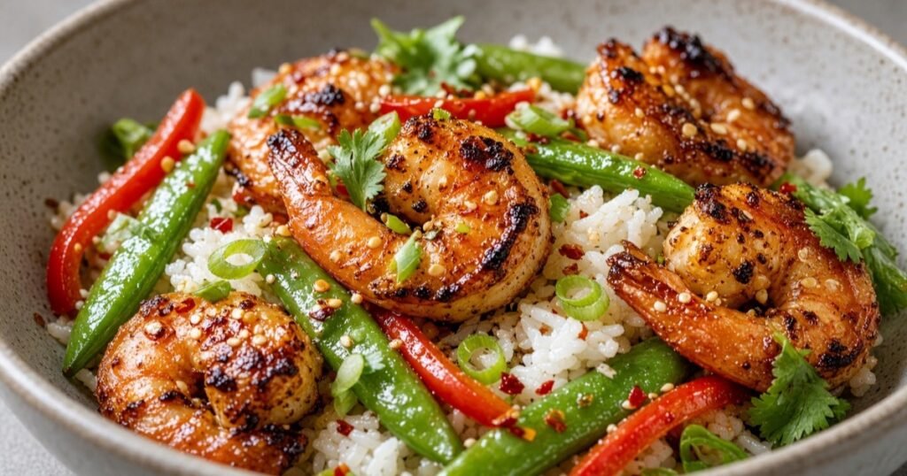 shrimp rice bowl