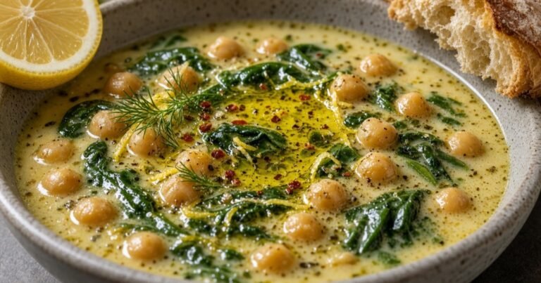 lemon chickpea soup