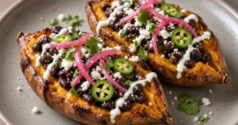 loaded sweet potatoes