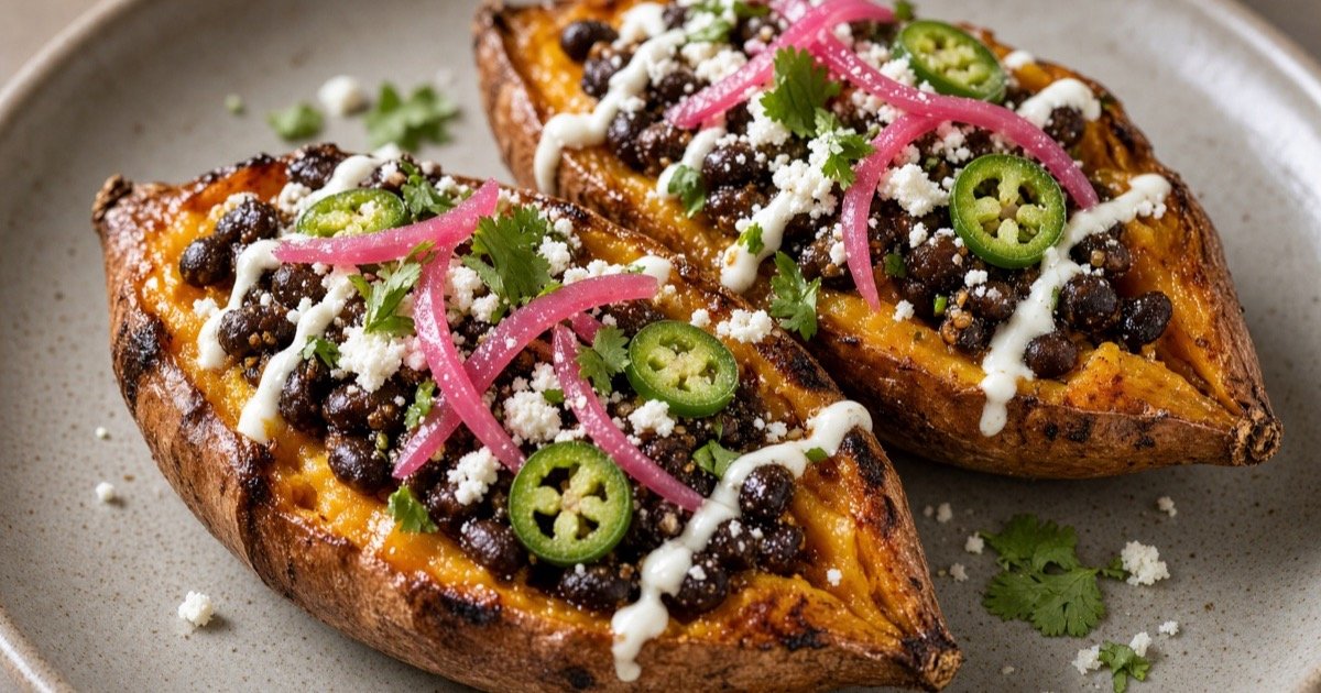 loaded sweet potatoes
