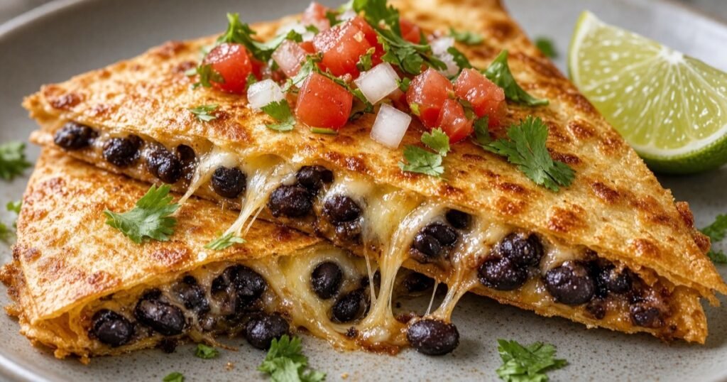 black bean quesadillas
