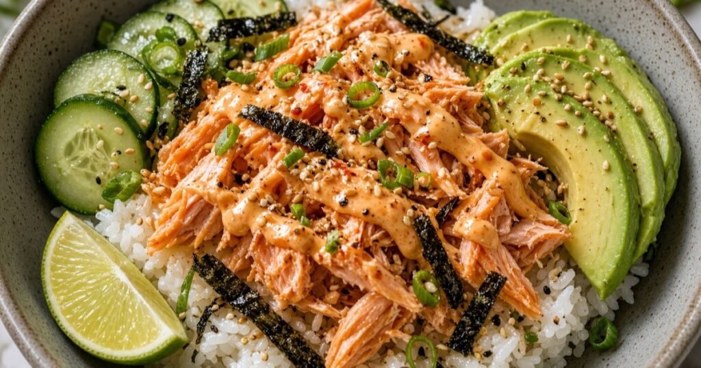 salmon avocado bowl