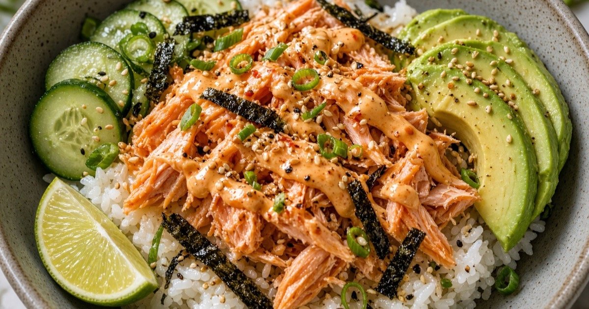 salmon avocado bowl