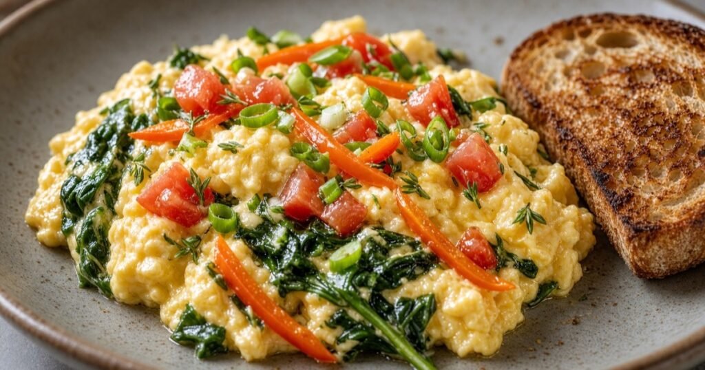 spinach scrambled eggs