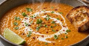 Turmeric Ginger Red Lentil Soup